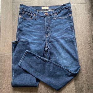 Madewell Women's Skinny Jeans - Dark Blue